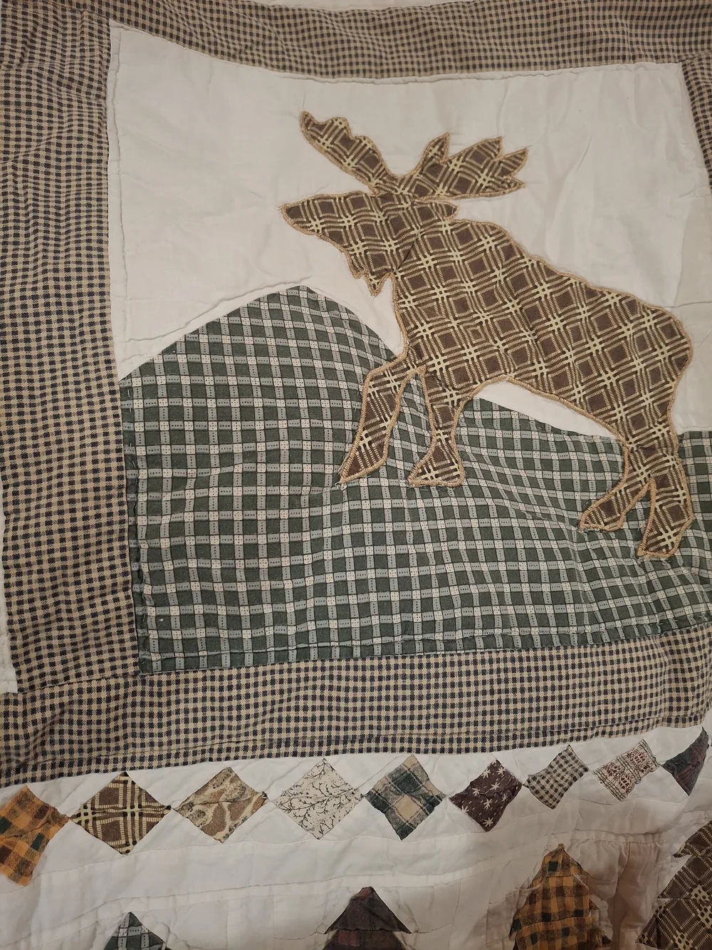 Handmade Patchwork Woodland Quilted Throw 45